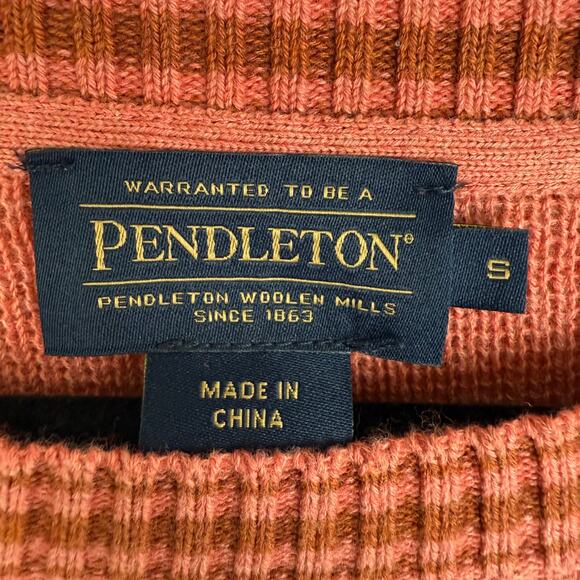 NWT Pendleton Womens Raglan 100% Cotton Tribal Ethnic Grey/Orange Sweater Small - Picture 9 of 9